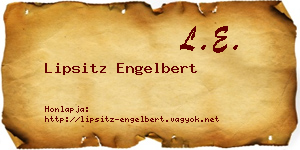 Lipsitz Engelbert névjegykártya